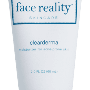 60ml squeeze bottle of Face Reality Skincare clearderma moisturizer for acne-prone skin